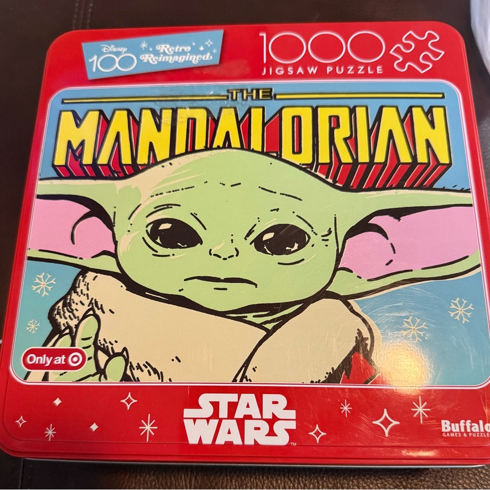 Star Wars The Mandalorian 1000 Piece Puzzle with Collectible Tin and Poster